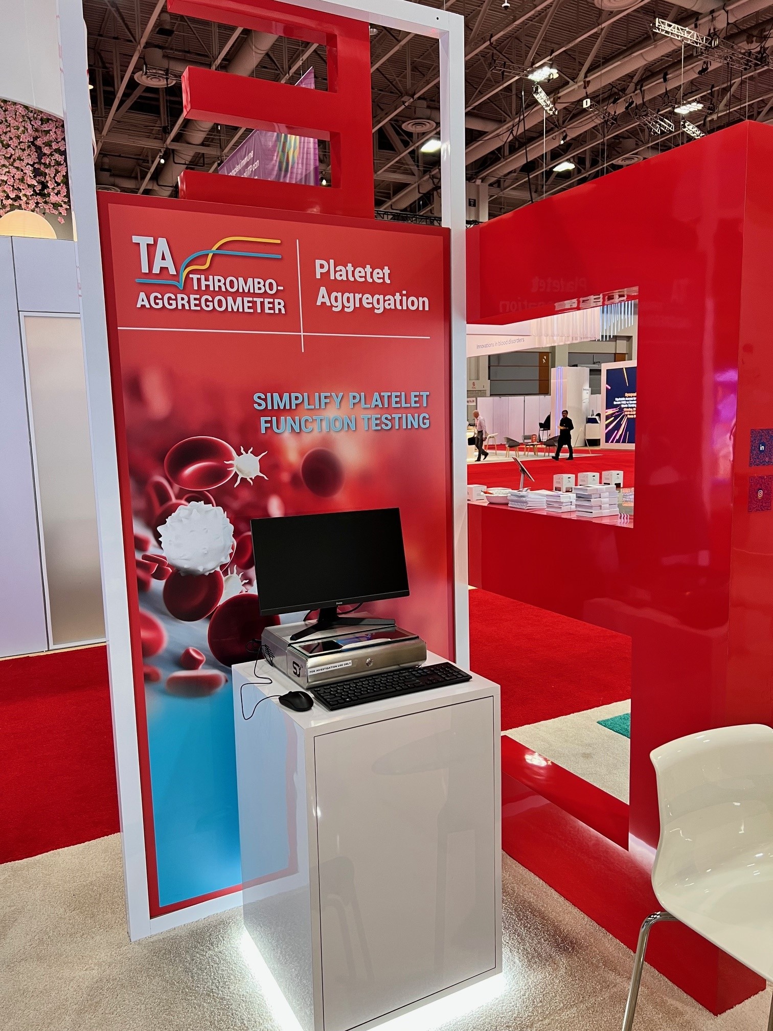 Photo of the Agregometer corner on the Stago booth at ISTH 2025 congress