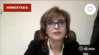 Image du Docteur MArina Camera lors du webinar sur Un nouveau biomarqueur pour la stratification du risque thrombotique dans les maladies coronariennes