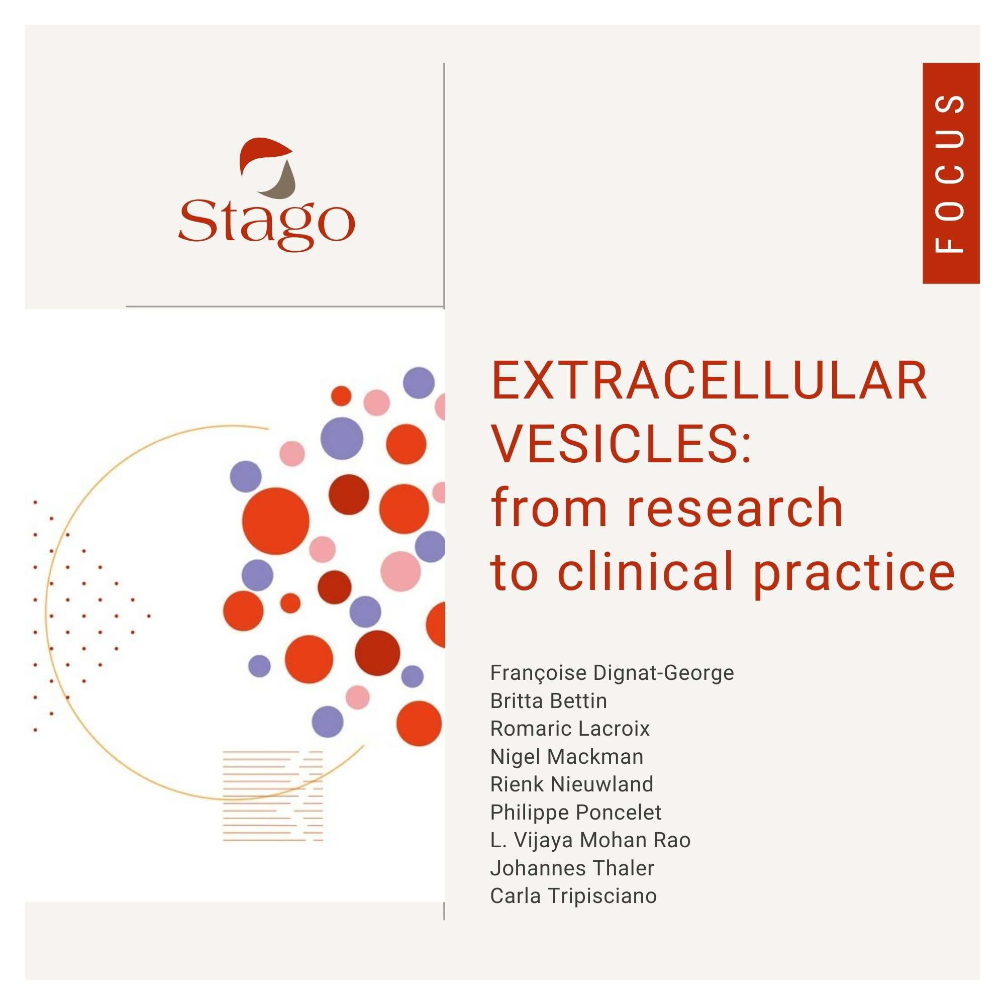 Couverture du Focus sur les vésicules extracellulaires de Stago