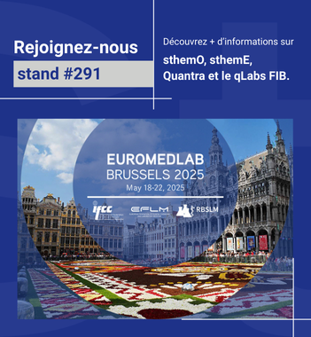 Pop up concernant la participation de Stago au congrès EuroMedlab 2025