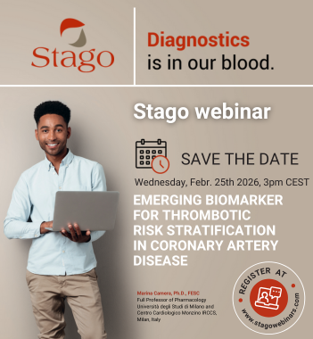 Pop up of Stago webinar